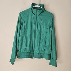 Nike The Athletic Dept. Women’s Green Full Zip Retro Track Jacket Size Medium